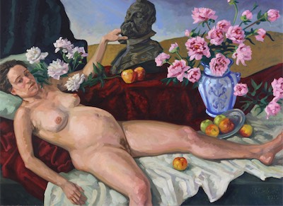 Callisto & Rudolf II; oil on canvas, 135 x 180 cm, 2008