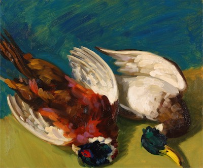Pheasant & Duck; oil on canvas, 50 x 60, 2011
