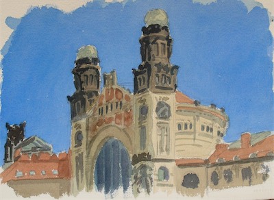 Prague; watercolor on paper, 28x38cm, 2007